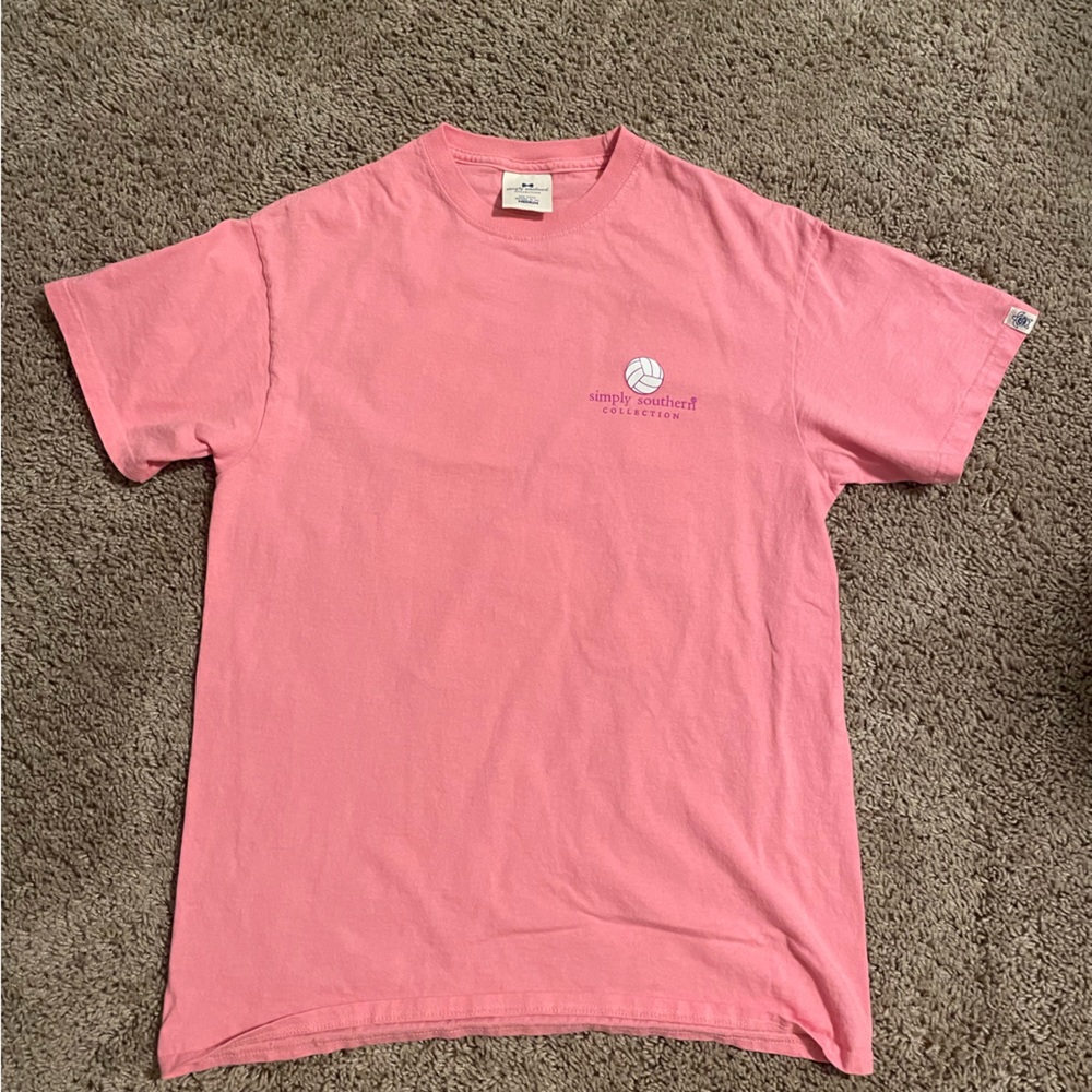 Pink volleyball tee